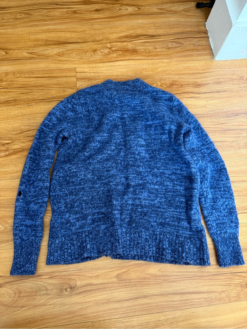 Bloomingdale's Heathered Navy Crewneck Sweater